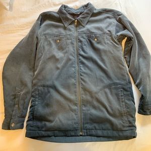 Patagonia jacket - blue corduroy jacket with fleece interior. Men’s XL